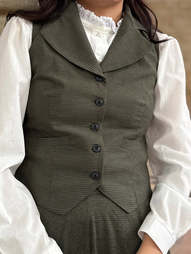 Green Textured Peaky Jacket