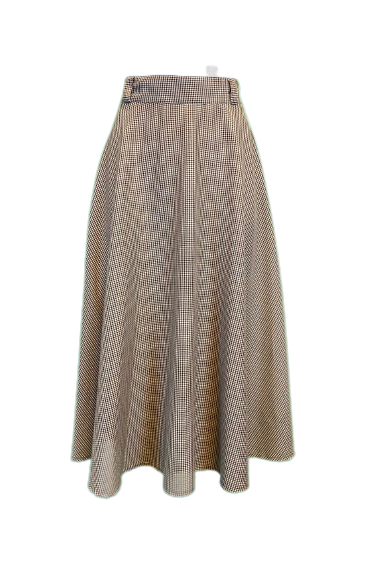 Académia Houndstooth Skirt Beige/Black/Camel