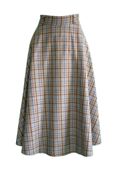 Jupe Académia carreaux Gris/Bleu/Camel