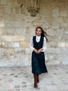 Academia Tartan Skirt in Fir Green