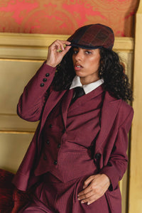 Veste Paddington Pied de Poule Bordeaux