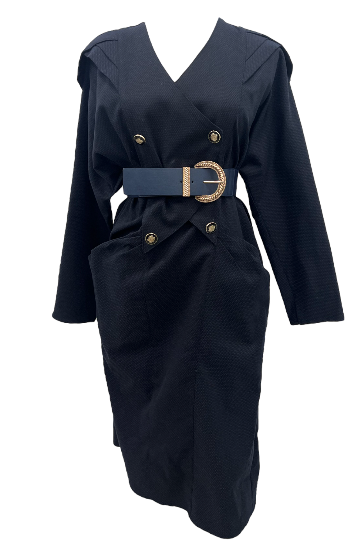 Robe Military Bleue Texturé