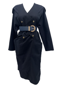 Robe Military Bleue Texturé