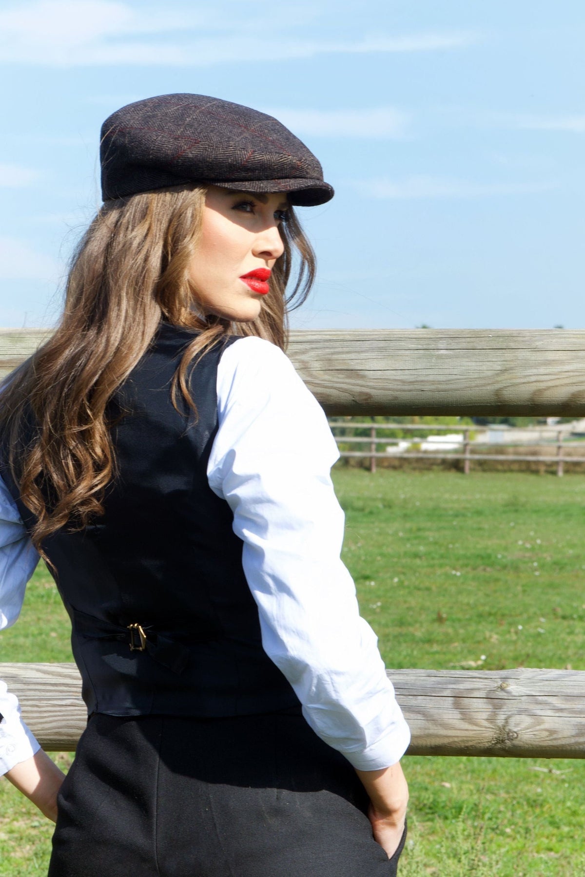 Veston Peaky Noir sans col