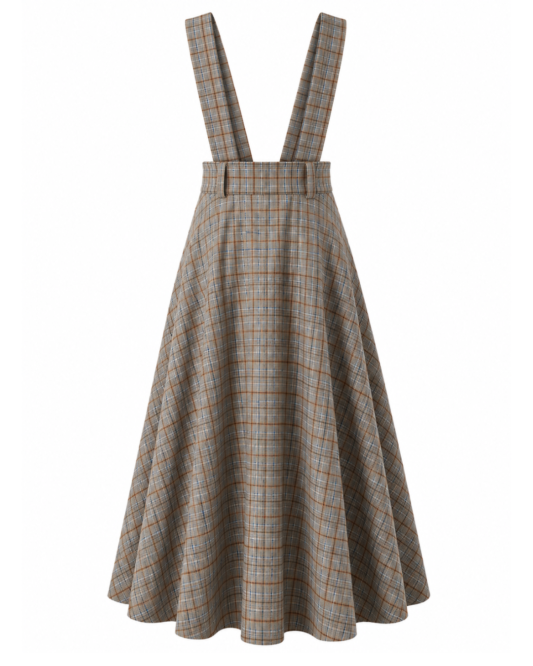 Academia Checked Skirt Grey/Blue/Camel