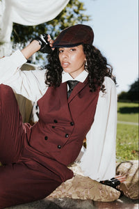 Veston Paddington Pied de Poule Bordeaux