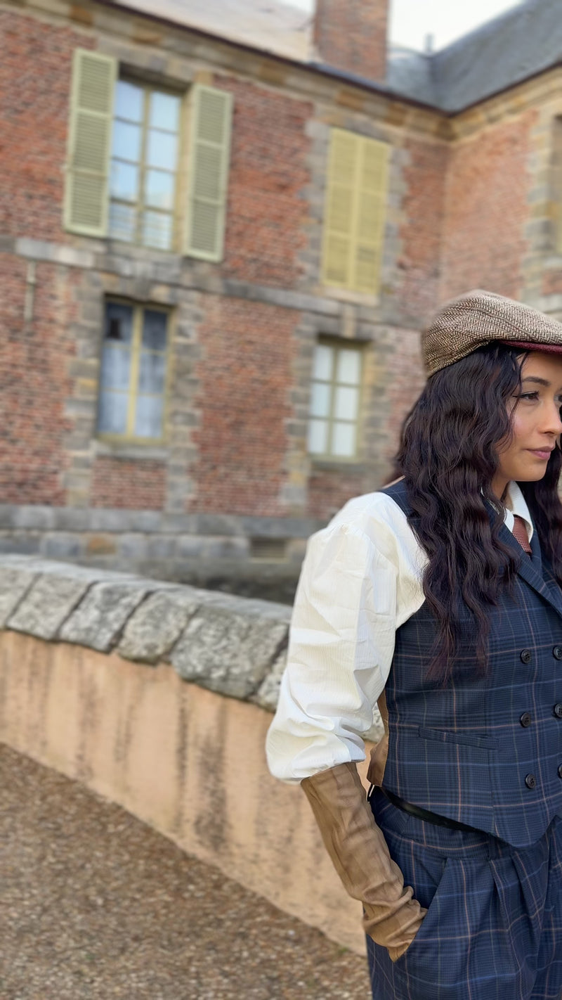 Veston Paddington Carreaux Bleu/ Camel