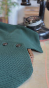 Veston Peaky Vert Sapin motifs Avec Col