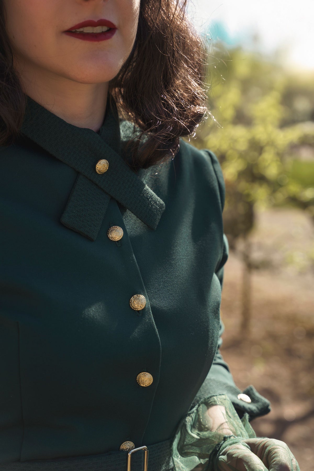 robe mia vert sapin rétro année 50 ceinture incluse élégance intemporelle polyester maille fine milano made in france 